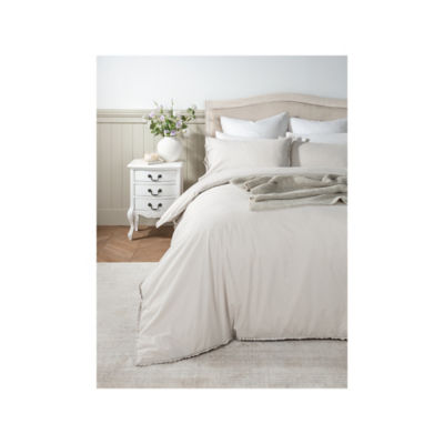 At Home with Stacey Solomon Natural Mini Ruffle Stripe Duvet Set King - British product