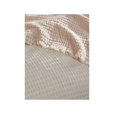 At Home with Stacey Solomon white plain throw 250 x 150 cm - British product