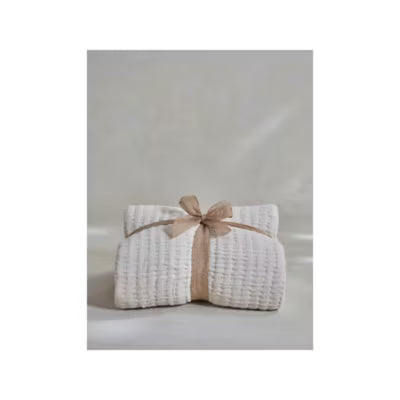 At Home with Stacey Solomon white plain throw 250 x 150 cm - British product