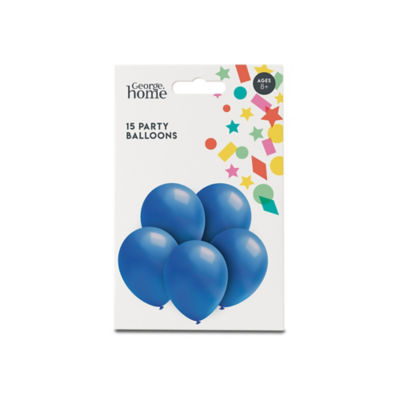 George Home Royal Blue Latex Balloons 15 pack, UK version