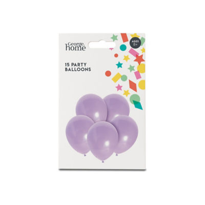 George Home Lila Party-Latexballons 15er-Pack