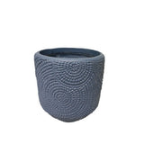 George Home embossed pot midnight navy 21x21x21cm, UK version