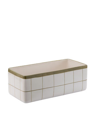 George Home Check Trough Planter 30x13.5x10.5cm, UK version