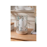 ASDA Stacey Solomon Green Glass & Wood Candleholder 13x13x20cm- Buy online at McGrocer