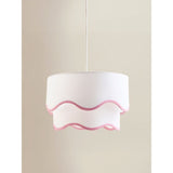ASDA George Home Pink Two-Tier Shade With Scallop Trim- Buy online at McGrocer