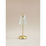 ASDA George Home Gold-Tone LED Lamp with Ribbed Shade- Buy online at McGrocer