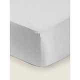 George Home white sateen cotton fitted sheet king - British product