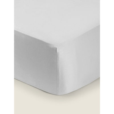 George Home white sateen fitted sheet super king - British product