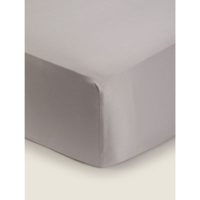 George Home fitted sheet silver sateen super king - British product