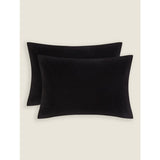 ASDA George Home Black Brushed Cotton Plain Pillowcase Pair 48 x 74 cm- Buy online at McGrocer