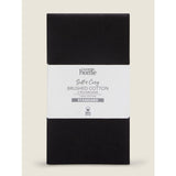George Home black brushed cotton pillowcase pair (British brand)