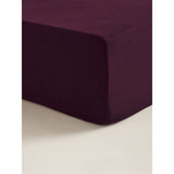 George Home purple brushed cotton fitted sheet double, imported from the UK
