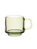George Home green glass stacking mug - British product