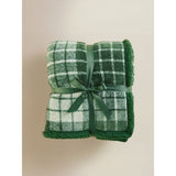 ASDA George Home Green Check Sherpa Throw 120 x 150 cm- Buy online at McGrocer