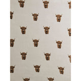 George Home Natural Highland Cow throw 120x150cm (British brand)