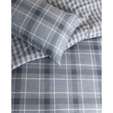 George Home grey checked double duvet set - British product