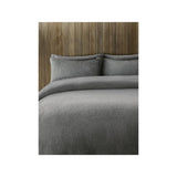 George Home grey plain teddy reversible duvet set single (British brand)
