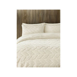 George Home cream carved teddy reversible duvet set single, UK version