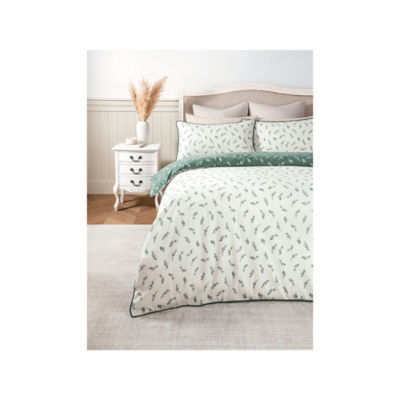 George Home green eucalyptus duvet set double, UK version