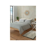 George Home Grey Seersucker Duvet Set Double (British brand)