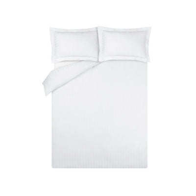 George Home 100% cotton sateen stripe duvet set King - British product