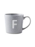 George Home stoneware alphabet mug letter F, imported from the UK