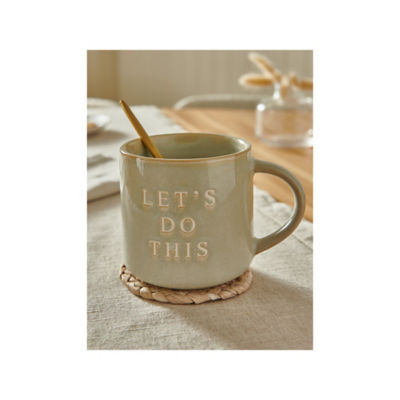 Stacey Solomon Let's Do This natural stoneware mug 9.5cm, imported from the UK