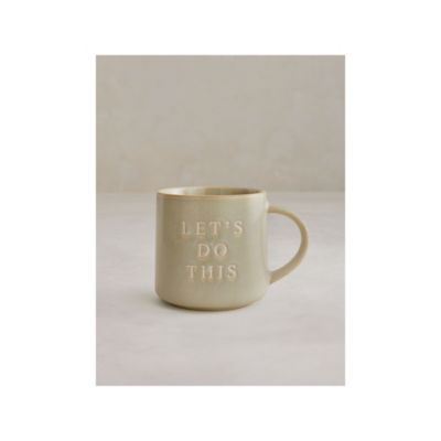 Stacey Solomon Let's Do This natural stoneware mug 9.5cm, imported from the UK