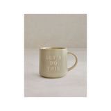 Stacey Solomon Let's Do This natural stoneware mug 9.5cm, imported from the UK