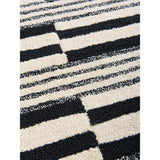 George Home black geometric stripe bath mat 50x80cm, imported from the UK