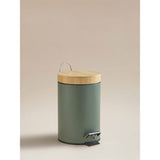 ASDA George Home Green Bamboo Lid Pedal Bin 16.7 x 16.7 x 26 cm- Buy online at McGrocer