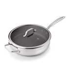 ASDA George Home Metallic Stainless Steel Saute Pan- Buy online at McGrocer