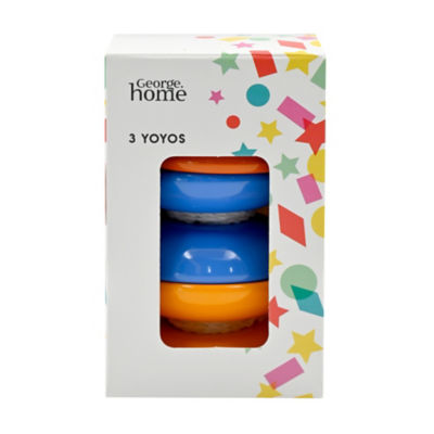 George Home yoyos set of 3 yellow orange sky blue, imported from the UK