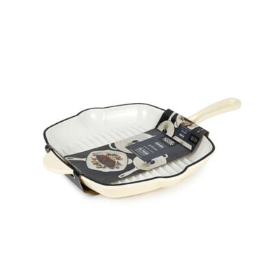 George Home Cream Enamelled Cast Iron Grill Pan 28cm, UK version