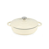 ASDA George Home Cream Enamelled Cast Iron Casserole Dish 28cm- Buy online at McGrocer