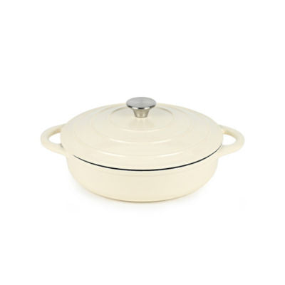 George Home Cream Enamelled Cast Iron Casserole Dish 28cm, UK version