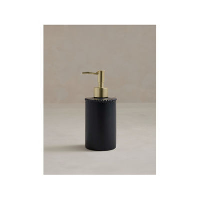 Stacey Solomon black beaded earthenware soap dispenser (British brand)