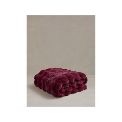 Stacey Solomon wine plain throw 120x150cm (British brand)