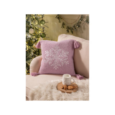Stacey Solomon pink snowflake cushion 45 cm, imported from the UK
