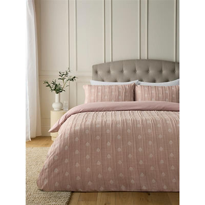 ASDA George Home Striped Damask Print Matelasse Duvet Set - Super King- Buy online at McGrocer