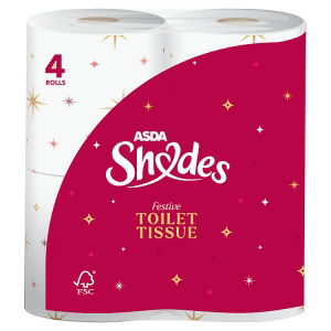 ASDA festive printed toilet tissue 4 rolls, imported from the UK