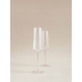 George Home clear ribbed champagne flute glass, UK version