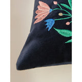 George Home navy butterfly embroidered cushion, imported from the UK