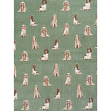 George Home Green Spaniels throw 150x120cm - British product