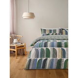 George Home green arch geo reversible duvet set double, UK version