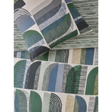 George Home green arch geo reversible duvet set double, UK version