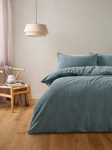 ASDA George Home Washed Cotton Slate Blue Double Quilt- Buy online at McGrocer