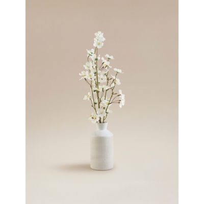 George Home white artificial blossom vase 50cm - British product