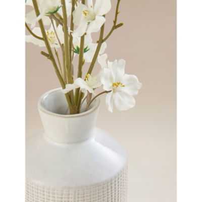 George Home white artificial blossom vase 50cm - British product