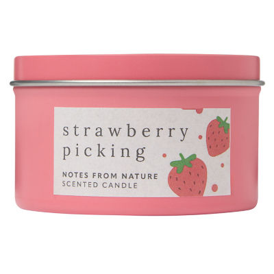 Strawberry tin candle 140g, UK version